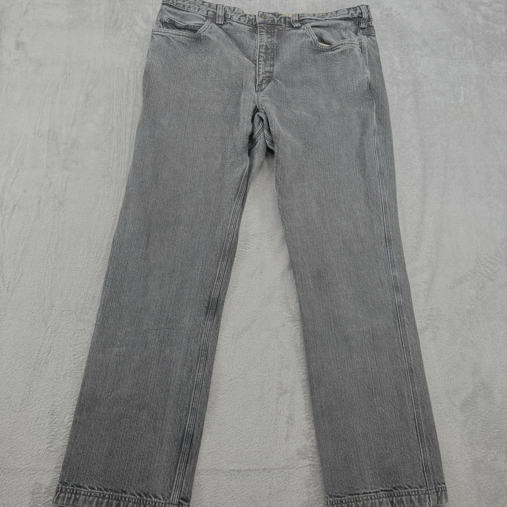 Duluth Trading Co Flex Ballroom Jeans Men 40x34(32) Black Denim Work‎ Straight